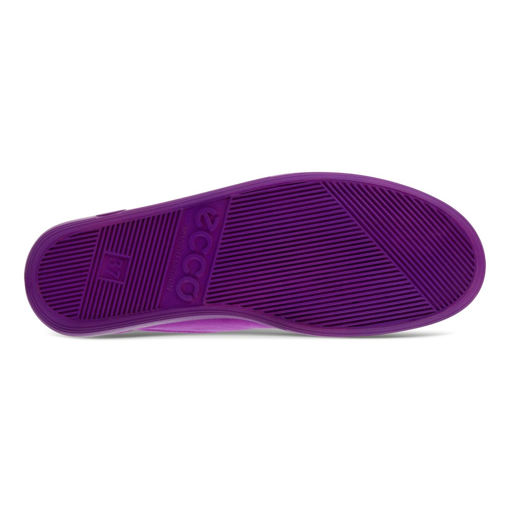 ECCO Sneakersy Damskie - Soft 2.0 Tie - Fioletowe - JXSICP-461